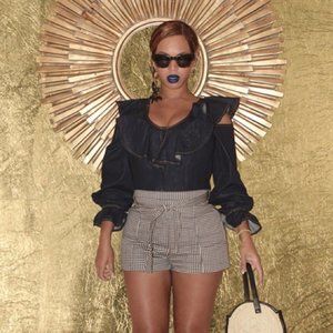 ATTICO Scoop Neck Long Sleeve Blouse